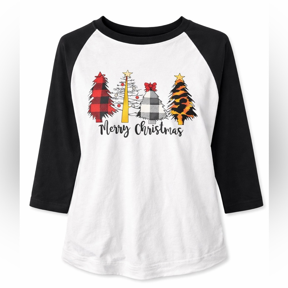 Merry Christmas Raglan Tee - Picture 2 of 7